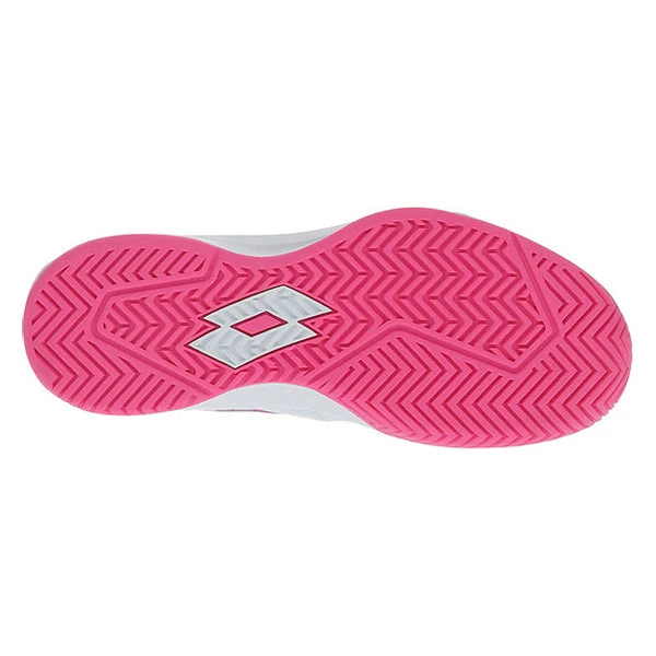 Lotto Mirage 500 All Court (Women's) - All White/Silver Metal/Vivid Fuchsia 4 Lotto Mirage 500 All Court (Women's) - All White/Silver Metal/Vivid Fuchsia - Image 2