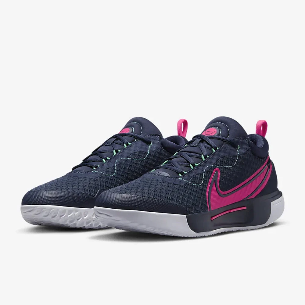 Nike Court Zoom Pro (Men's) - Obsidian/Green Glow/White/Hyper Pink 7 Nike Court Zoom Pro (Men's) - Obsidian/Green Glow/White/Hyper Pink - Image 5