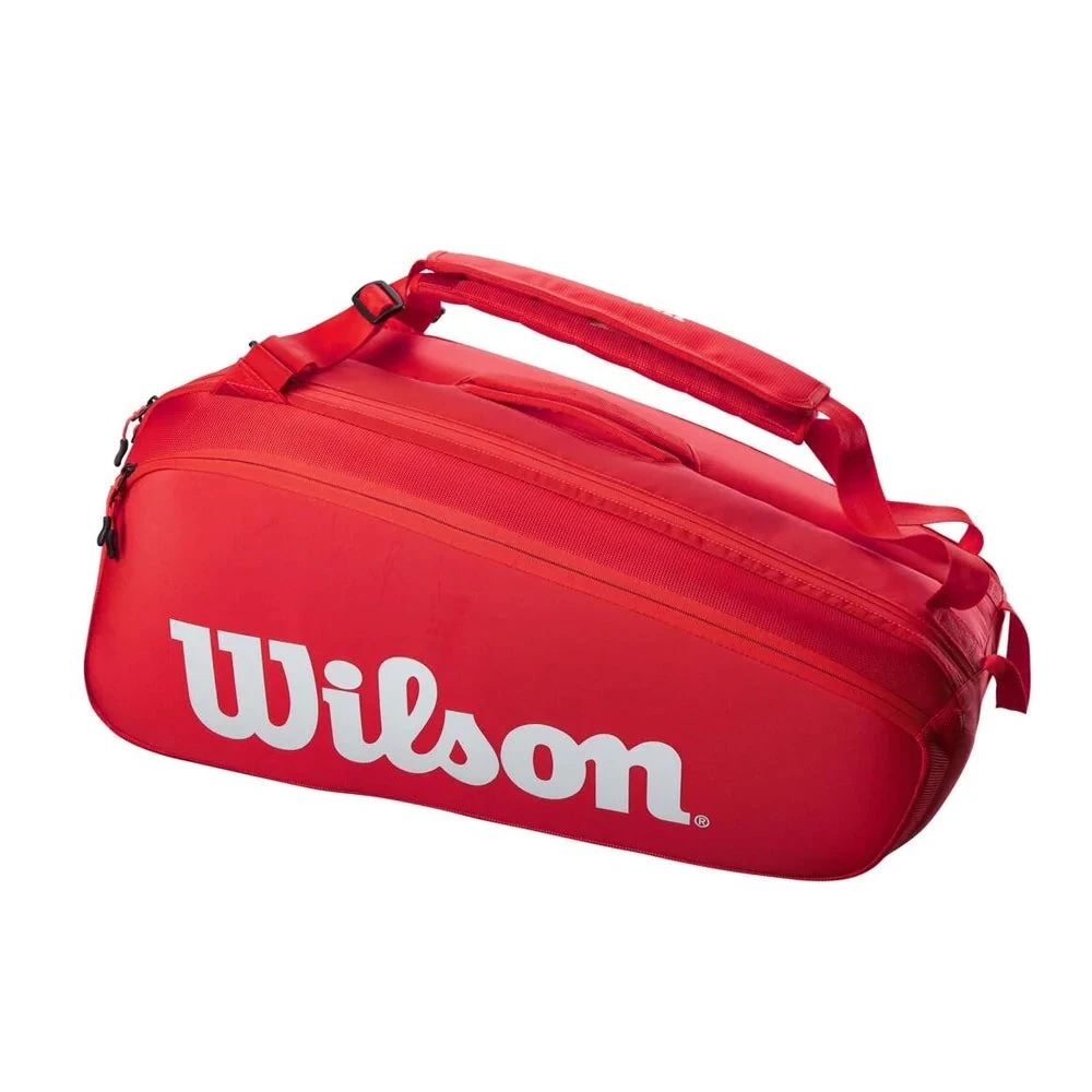 Wilson Super Tour 9 Pack Tennis Bag - Red 4 Wilson Super Tour 9 Pack Tennis Bag - Red - Image 2