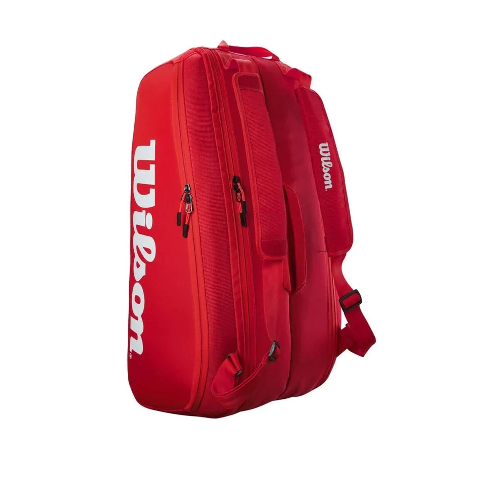 Wilson Super Tour 9 Pack Tennis Bag - Red 5 Wilson Super Tour 9 Pack Tennis Bag - Red - Image 3