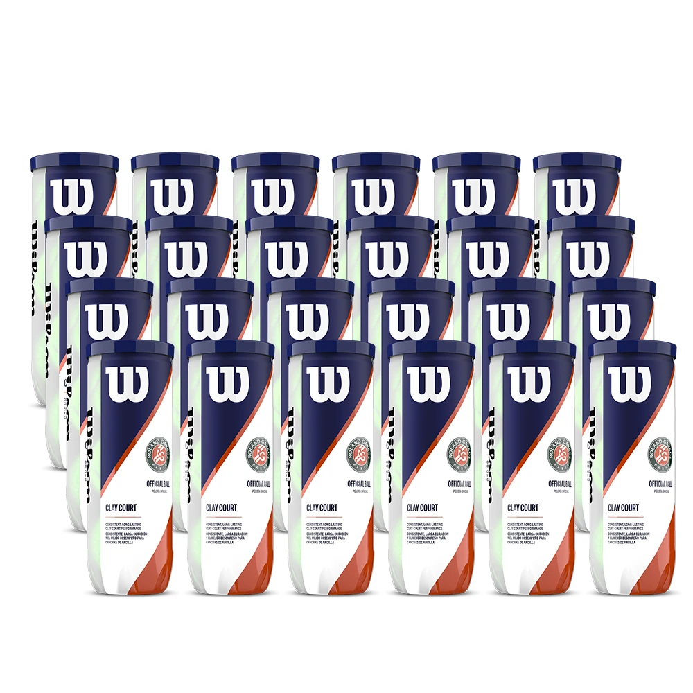 Wilson Roland Garros Clay - Case (24cans / 72 Balls) 3 Wilson Roland Garros Clay - Case (24cans / 72 Balls)
