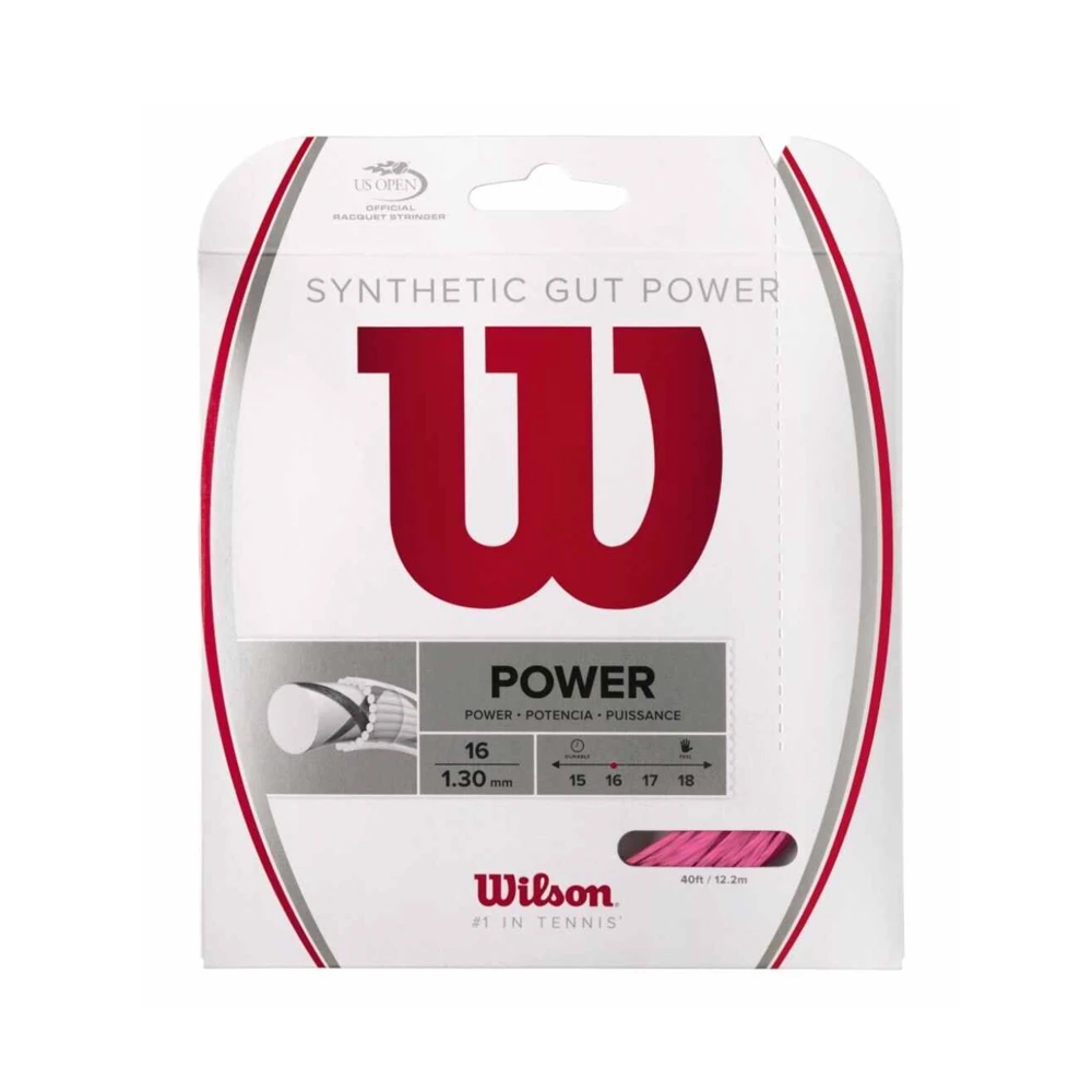 Wilson Synthetic Gut Power 16 Pack - Pink 3 Wilson Synthetic Gut Power 16 Pack - Pink