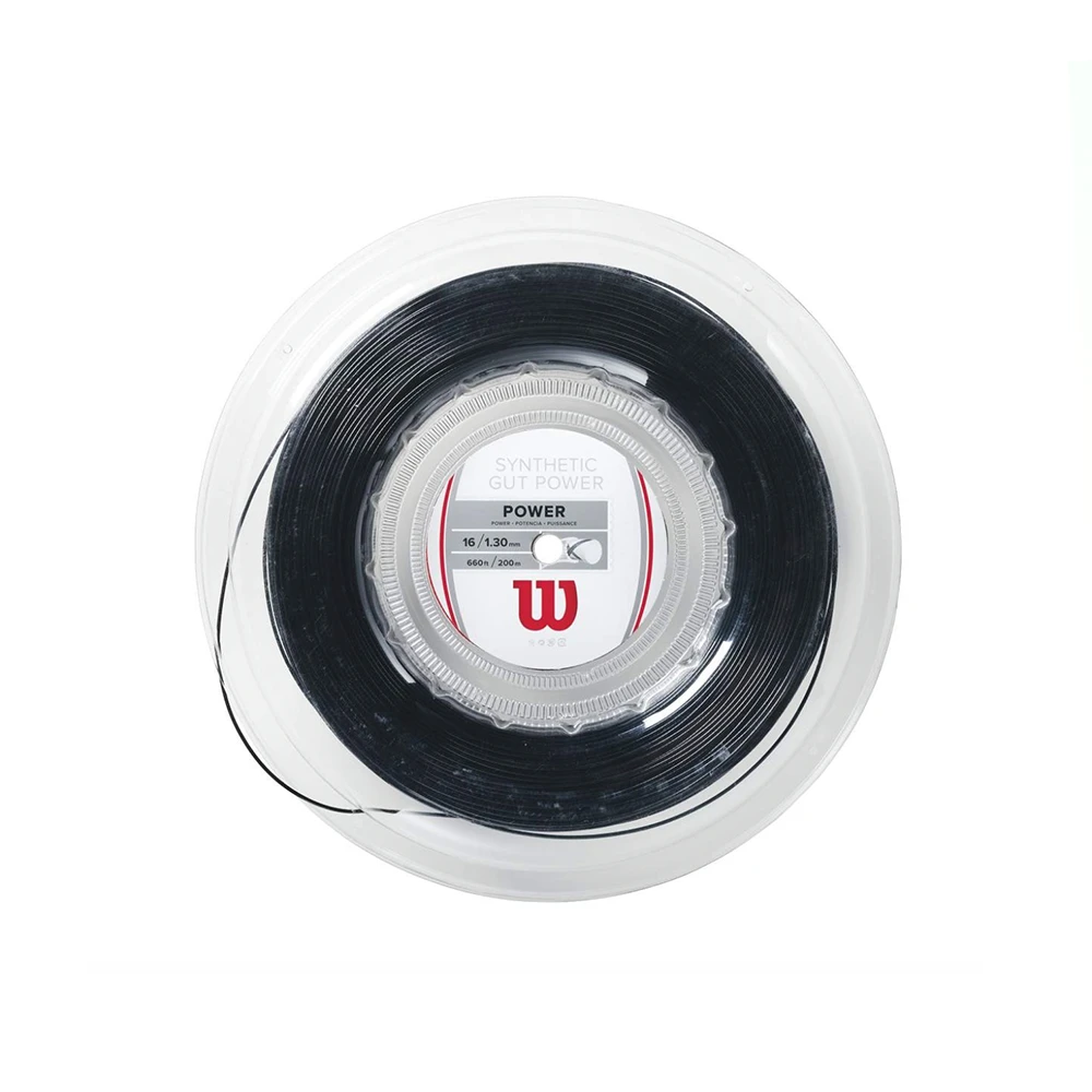 Wilson Synthetic Gut Power 16 Reel (200m) - Black 3 Wilson Synthetic Gut Power 16 Reel (200m) - Black