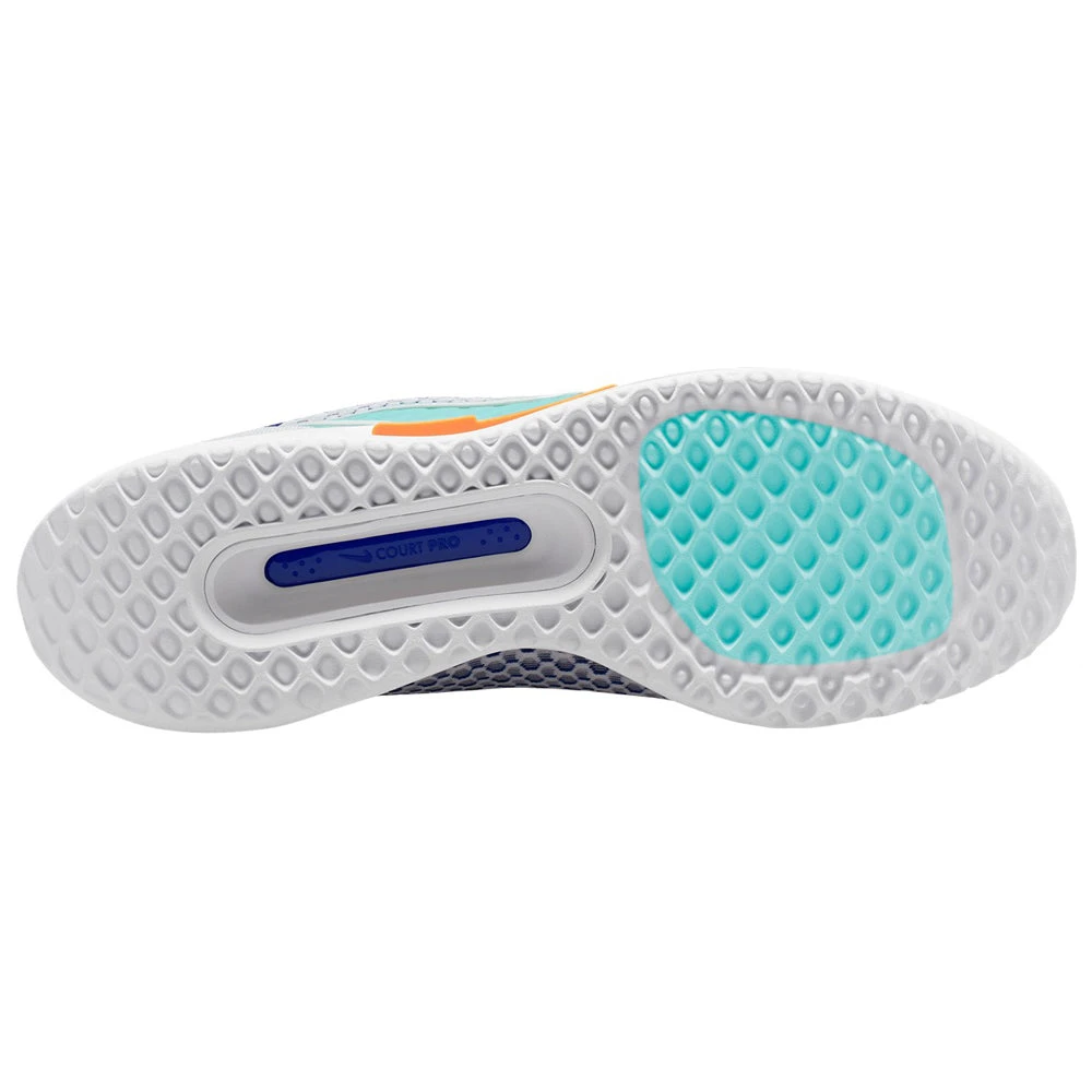 Nike Court Zoom Pro (Men's) - White/Dynamic Turq-Deep Royal Blue 4 Nike Court Zoom Pro (Men's) - White/Dynamic Turq-Deep Royal Blue - Image 2