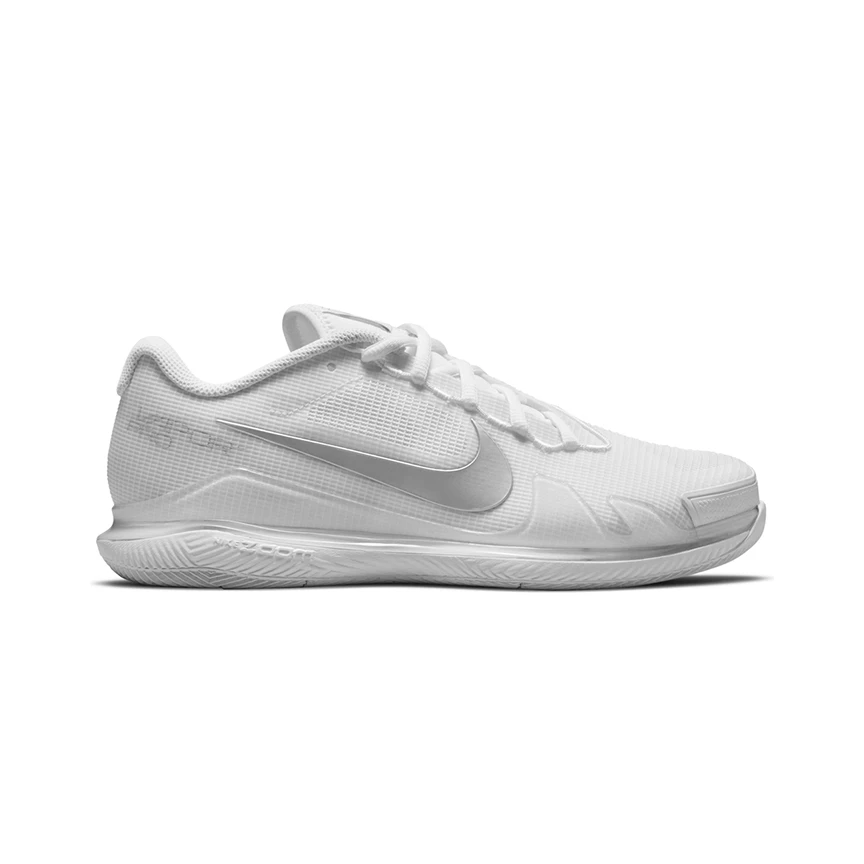 Nike Court Air Zoom Vapor Pro (Women's) - White/Metallic Silver 3 Nike Court Air Zoom Vapor Pro (Women's) - White/Metallic Silver