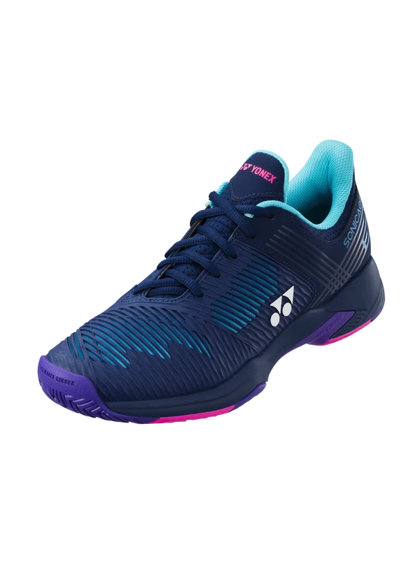 Yonex Power Cushion Sonicage 2 (Women's) - Navy/Blue Purple (Available Size: 6) 4 Yonex Power Cushion Sonicage 2 (Women's) - Navy/Blue Purple (Available Size: 6) - Image 2
