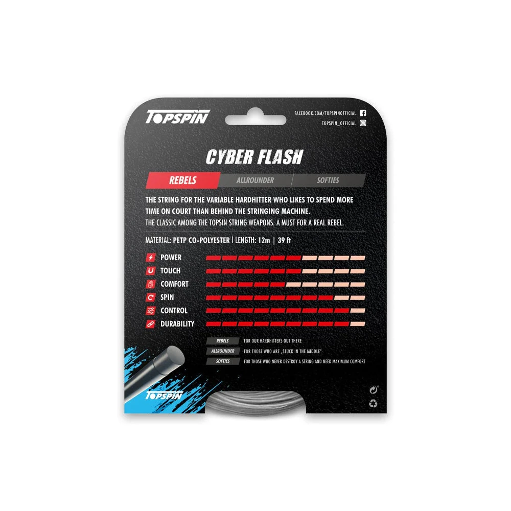 Topspin Cyber Flash (1.25mm) - Silver 4 Topspin Cyber Flash (1.25mm) - Silver - Image 2